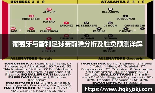 葡萄牙与智利足球赛前瞻分析及胜负预测详解